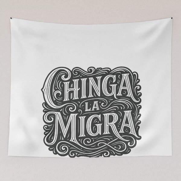 Item preview, Chinga La Migra – Protest Anti Ice with Calligraphy Detail designed and sold by Aryabek.