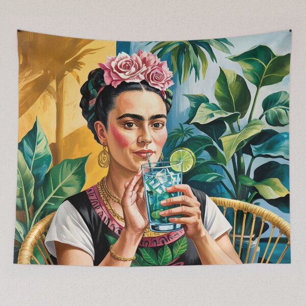 Item preview,  Frida Kahlo having summer drink designed and sold by Tamas Das.