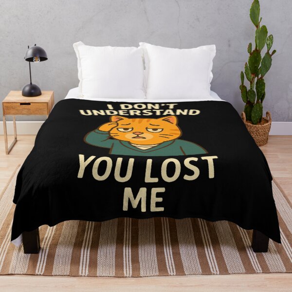 Item preview, Confused Cat – Funny “You Lost Me” Meme Design designed and sold by FriskySloths.