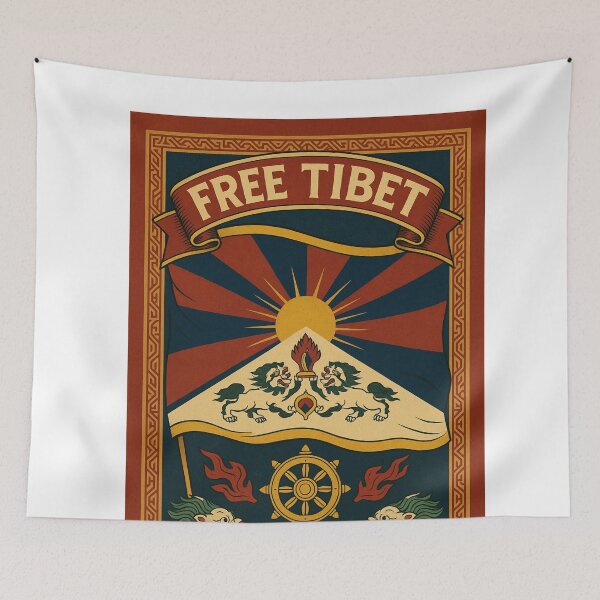 Item preview, Free Tibet – Himalayan Solidarity Poster designed and sold by Aryabek.