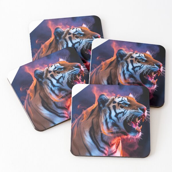 Item preview, Tiger fire smoke nevy blue designed and sold by niteshRart.