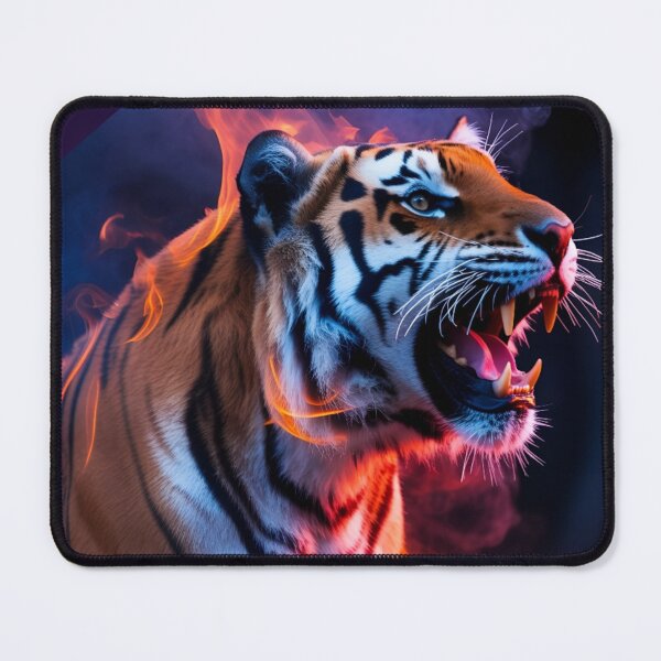 Item preview, Tiger fire smoke nevy blue designed and sold by niteshRart.