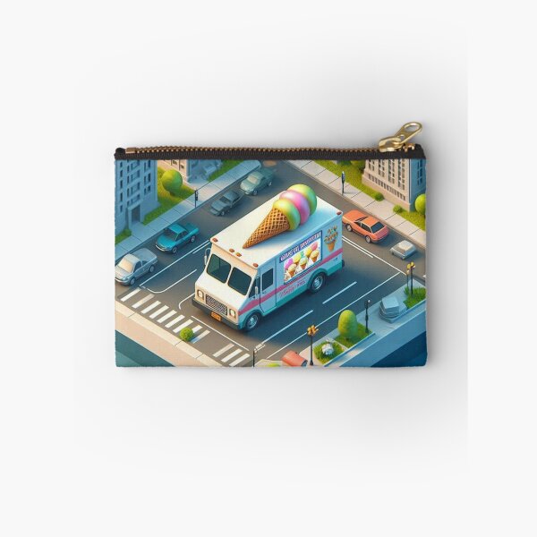Item preview, 3D Isometric Ice Cream Truck – Realistic Cityscape Art Design designed and sold by ashokreddy343.