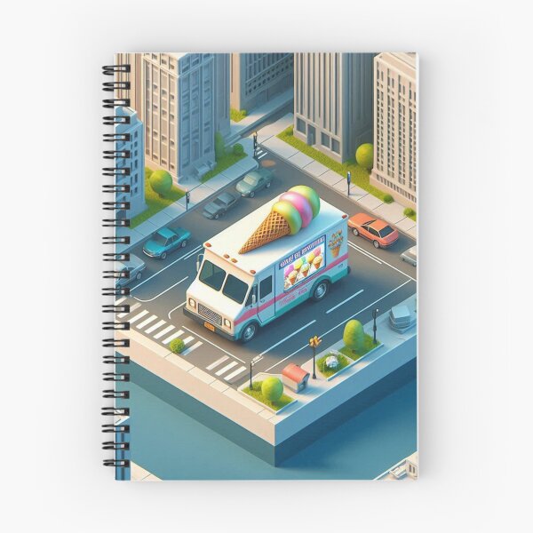 Item preview, 3D Isometric Ice Cream Truck – Realistic Cityscape Art Design designed and sold by ashokreddy343.