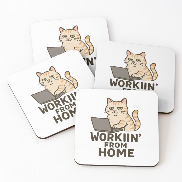 Item preview, Workin’ from Home Cat – Funny Remote Work Design designed and sold by FriskySloths.
