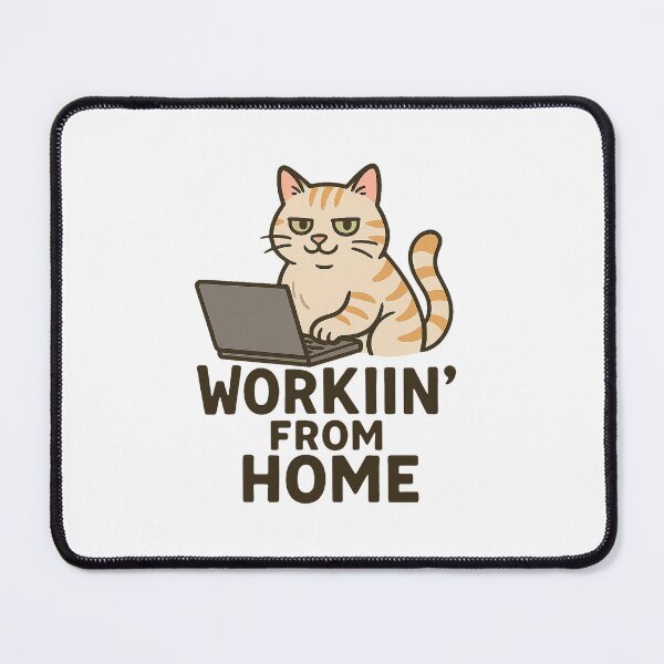 Item preview, Workin’ from Home Cat – Funny Remote Work Design designed and sold by FriskySloths.