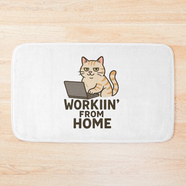 Item preview, Workin’ from Home Cat – Funny Remote Work Design designed and sold by FriskySloths.