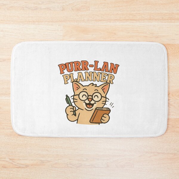 Item preview, Purr-lan Planner – Cute Nerdy Cat with Notebook designed and sold by FriskySloths.