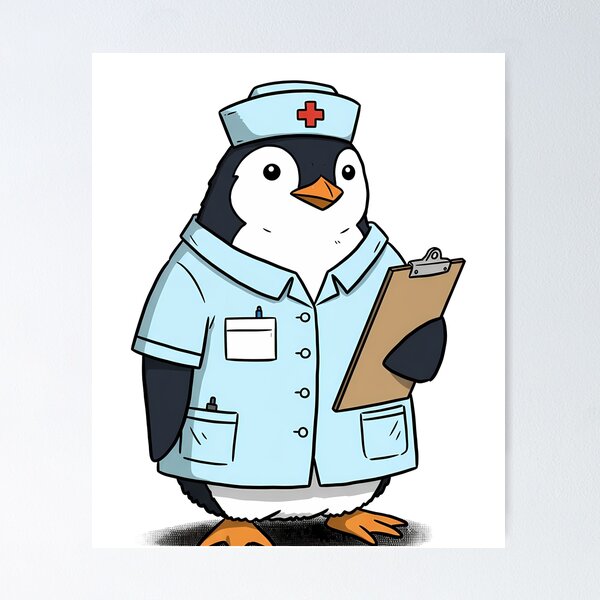 Item preview, Enfermera profesional de pingüinos - Arte de aves dedicado a la salud designed and sold by k3rstman1.