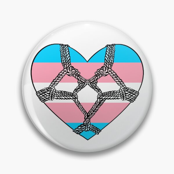 Item preview, Trans Pride Heart - Bondage Shibari - PRIDE LGBTQIA+  designed and sold by 2nthePink.
