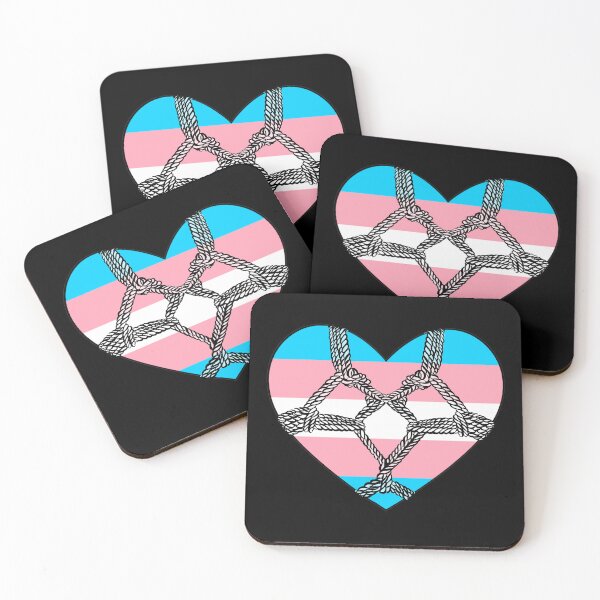Item preview, Trans Pride Heart - Bondage Shibari - PRIDE LGBTQIA+  designed and sold by 2nthePink.
