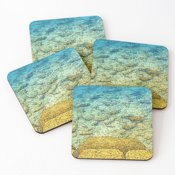 Item preview, Golden Rocks and Crystal Water | Shallow Reef Texture - Coastal Clarity Vibe designed and sold by GEEEN.