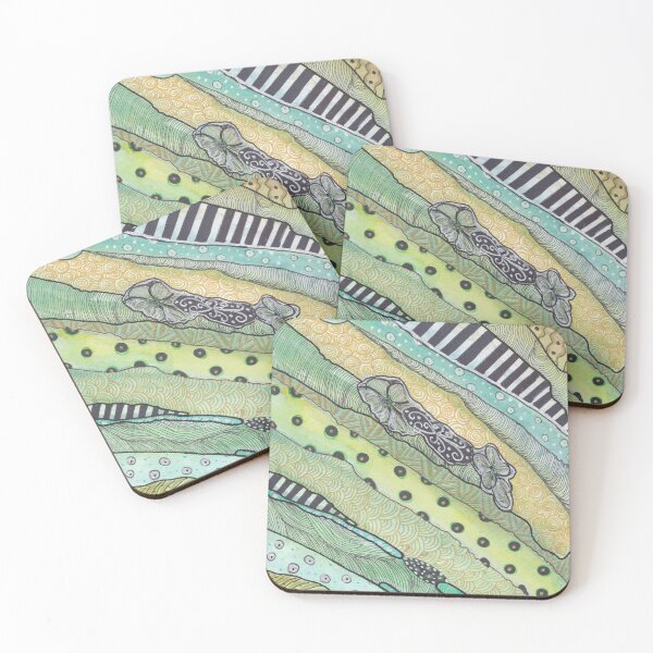 Item preview, A Soft Escape – Reverse Coloring Watercolor Drawing designed and sold by ColorWander.