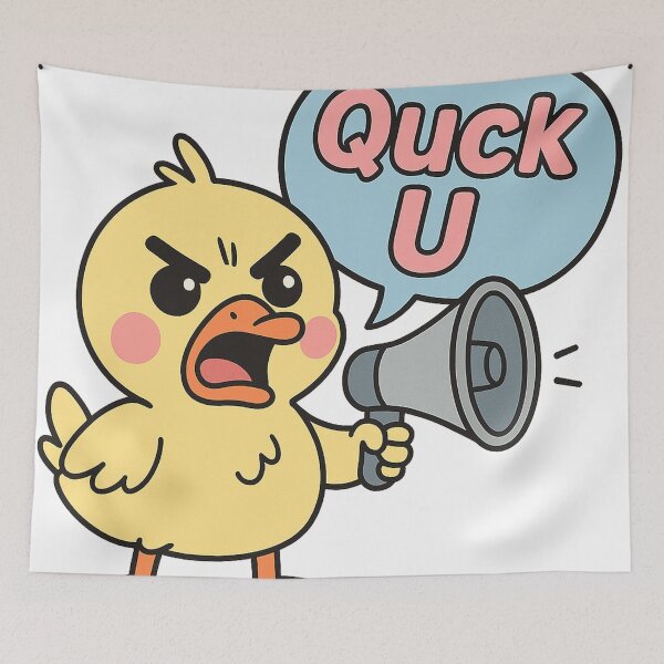 Item preview, Quack U – Angry Kawaii Duck with Attitude designed and sold by Asbiell.