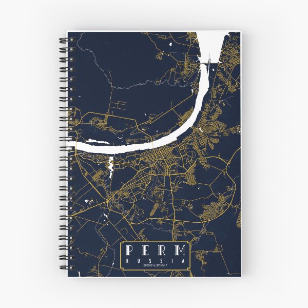 Item preview, Perm City Map of Russia - Gold Art Deco designed and sold by deMAP.