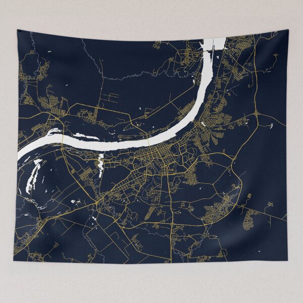 Item preview, Perm City Map of Russia - Gold Art Deco designed and sold by deMAP.