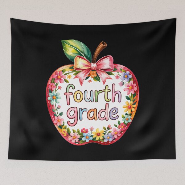 Item preview, Fourth Grade Teacher Team Apple Floral Back To School  designed and sold by cawtoon.