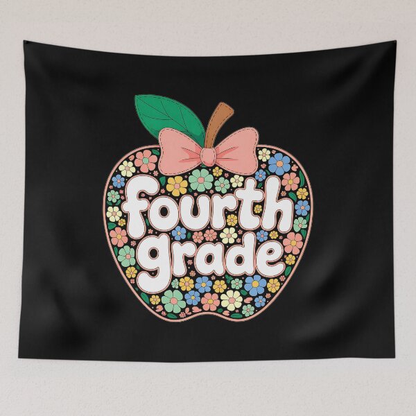 Item preview, Fourth Grade Teacher Team Apple Floral Back To School  designed and sold by cawtoon.