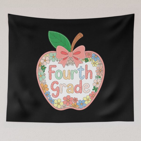 Item preview, Fourth Grade Teacher Team Apple Floral Back To School designed and sold by cawtoon.