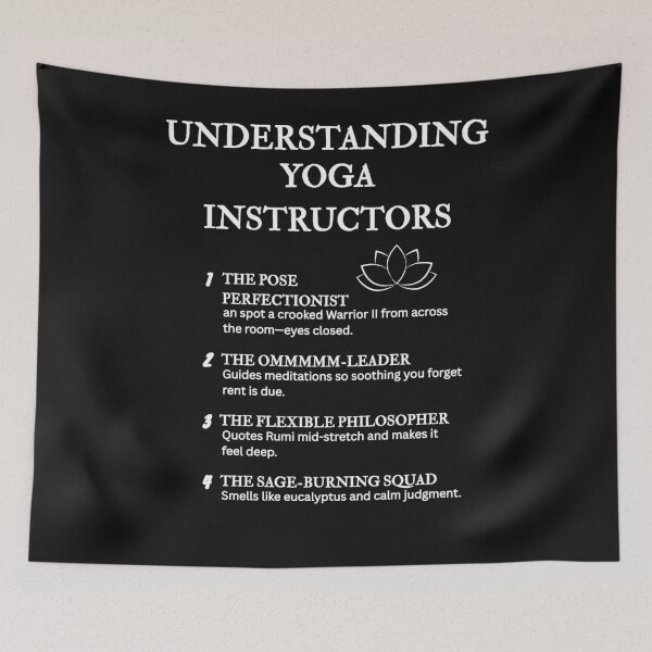 Item preview, Understanding Yoga Instructors – Funny Mind-Body Definitions – Black designed and sold by PsyFlow35.
