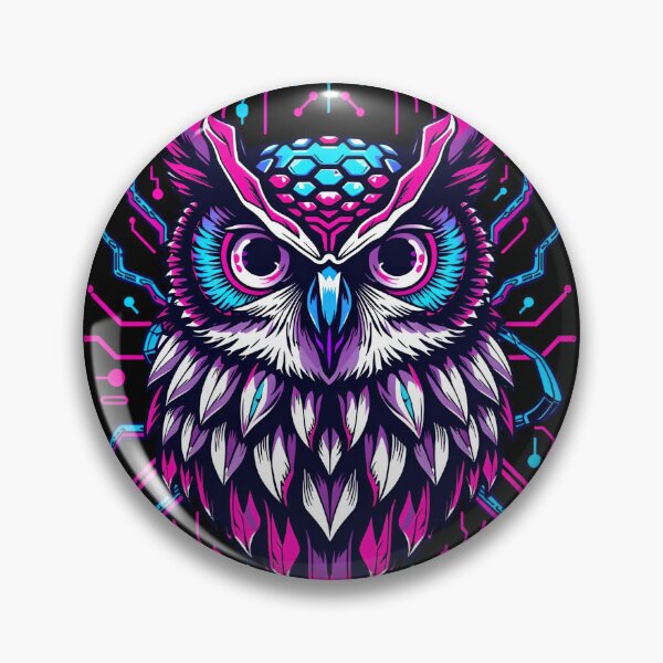 Item preview, Futuristic Owl Head Neon Tech Circuit Art designed and sold by Field-23.