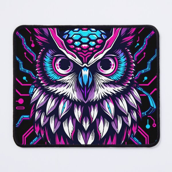 Item preview, Futuristic Owl Head Neon Tech Circuit Art designed and sold by Field-23.