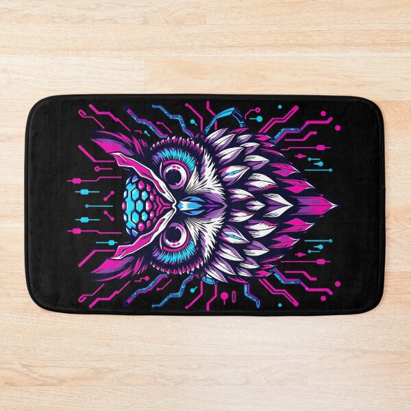 Item preview, Futuristic Owl Head Neon Tech Circuit Art designed and sold by Field-23.