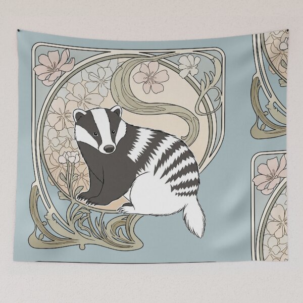 Item preview, Badger Art Nouveau designed and sold by MargLandmeter.