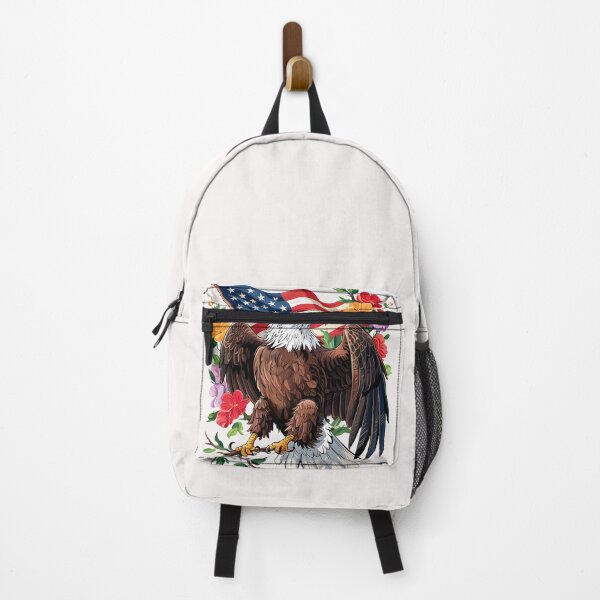 Item preview, Floral Embroidery American Flag Eagle designed and sold by cawtoon.