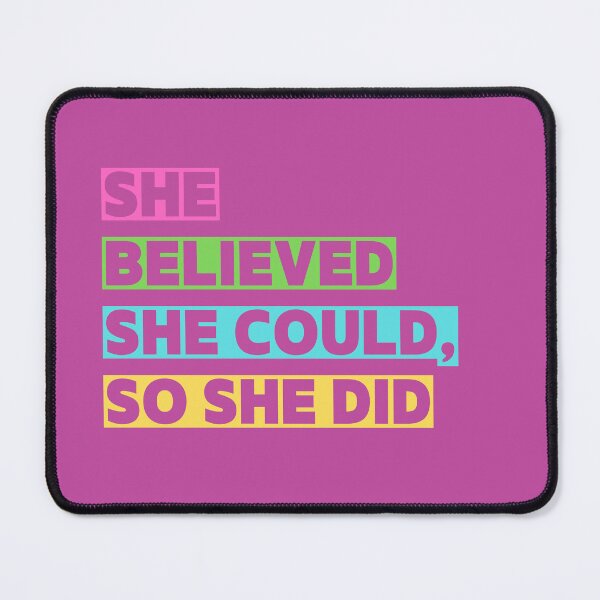 Item preview, She Believed She Could, So She Did, #MotivationalQuotes #InspirationalTshirt #PositiveVibes  designed and sold by Med-th-ewolf.