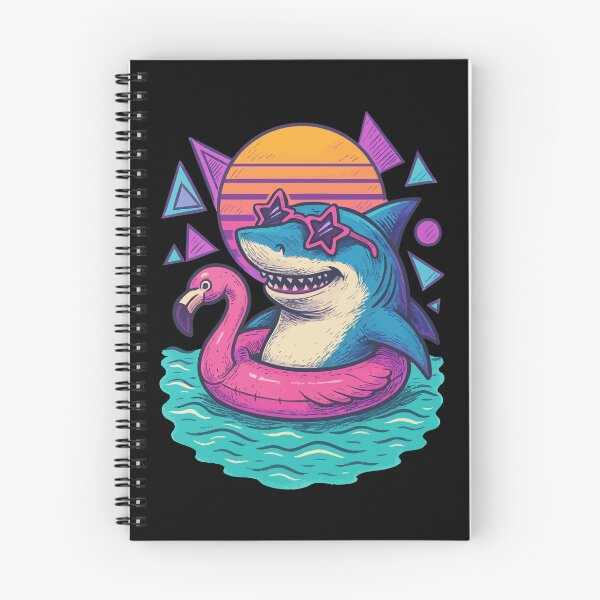 Item preview, Chillin Shark Summer Flamingo Retro designed and sold by TomFrontierArt.