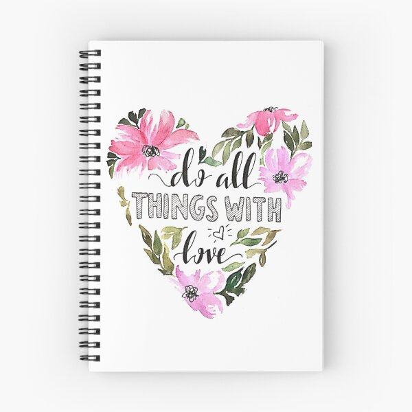 Item preview, Do All Things with Love  || Floral heart designed and sold by Madeleine Vo.