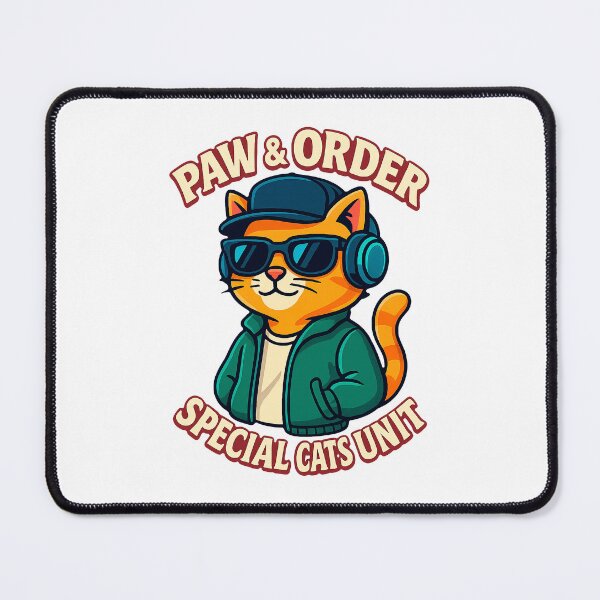 Item preview, Paw & Order – Funny Cat Detective Parody Design designed and sold by FriskySloths.
