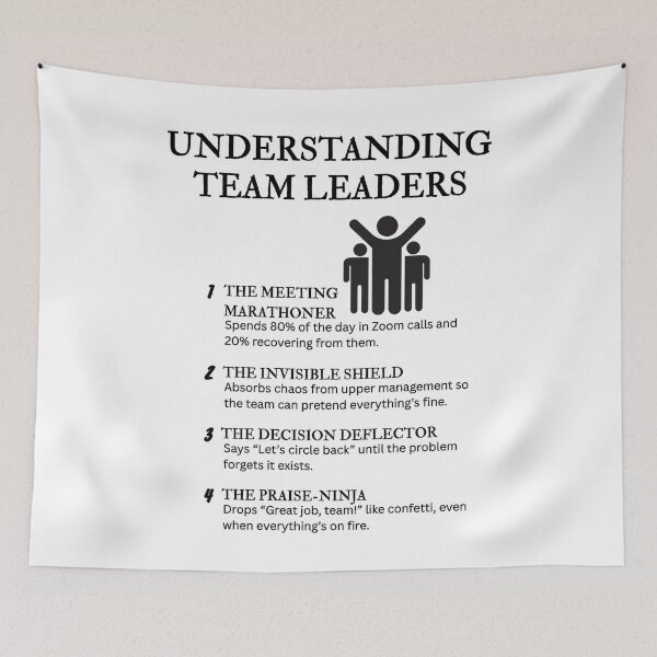 Item preview, Understanding Team Leaders – Funny Workplace Leadership Definitions designed and sold by PsyFlow35.