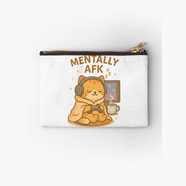Item preview, Mentally AFK – Cute Sleepy Gamer Cat Kawaii Design designed and sold by ArtbotsGallery.