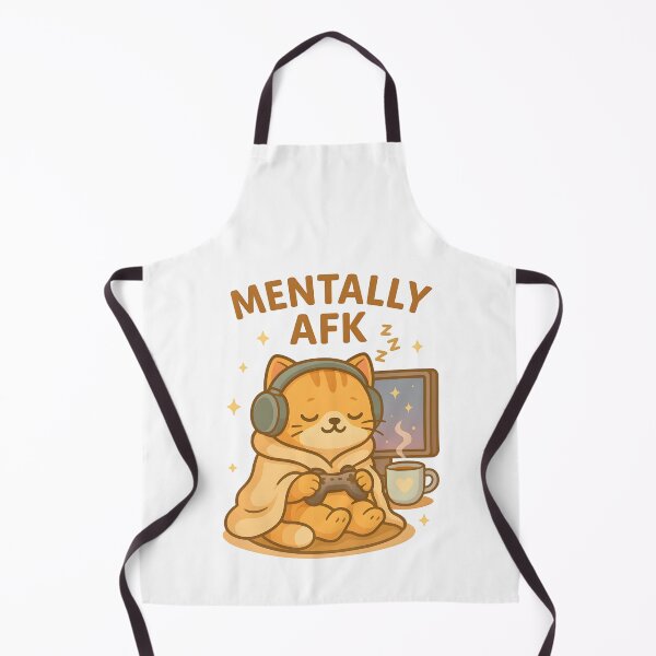 Item preview, Mentally AFK – Cute Sleepy Gamer Cat Kawaii Design designed and sold by ArtbotsGallery.