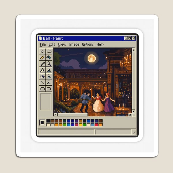 Aperçu de l'œuvre Danse de salon | Inspiré de Bridgerton - Pixel art Microsoft Paint créée et vendue par peachesnglow.