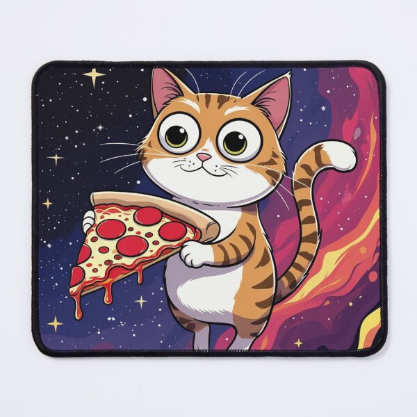 Item preview, ? Space Cat Pizza Party – Cosmic Kitty Cravings designed and sold by CharlieMakes.