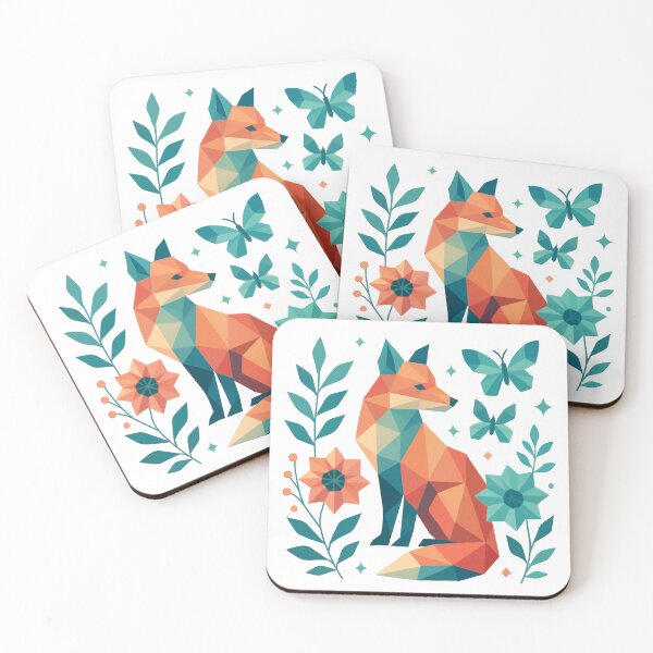 Item preview, Geometric Fox in Warm Hues designed and sold by PrismWild.