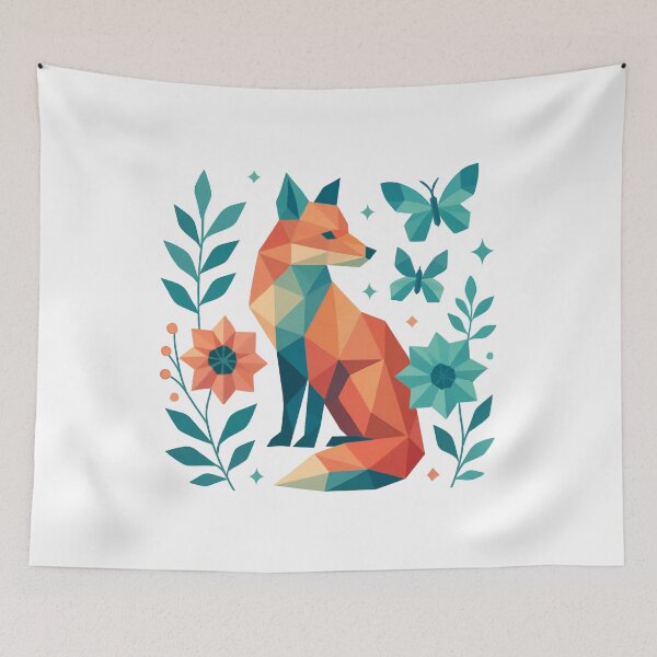 Item preview, Geometric Fox in Warm Hues designed and sold by PrismWild.