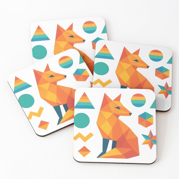 Item preview, Geometric Wolf in Pastel Colors designed and sold by PrismWild.