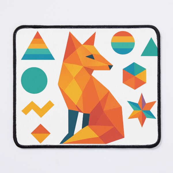 Item preview, Geometric Wolf in Pastel Colors designed and sold by PrismWild.
