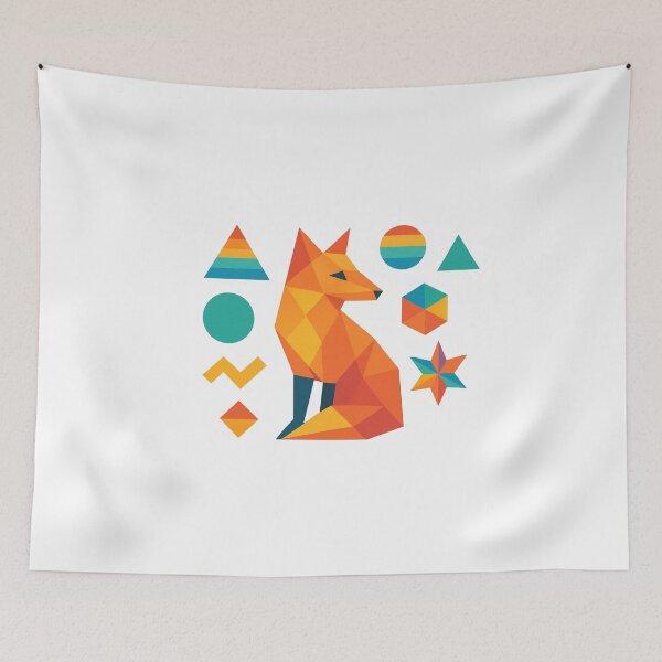 Item preview, Geometric Wolf in Pastel Colors designed and sold by PrismWild.