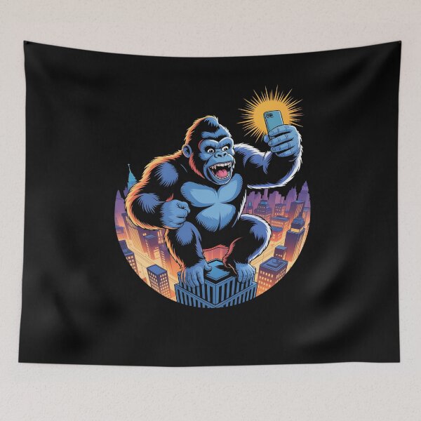 Item preview, King Kong Selfie Skyscraper Design Funny Urban New York Monster designed and sold by w1ckerman.