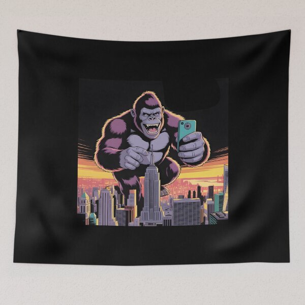 Item preview, King Kong Selfie Skyscraper Design Funny Urban New York Monster designed and sold by w1ckerman.