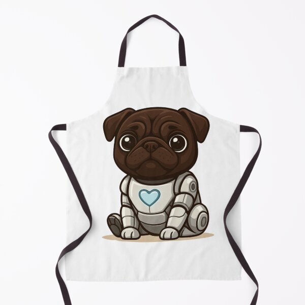 Item preview, Rosinchen's pug bot with heart – for all AI and pug fans! designed and sold by MitMopsundHerz Rosinchens_Welt.