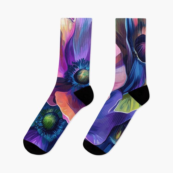 Item preview, Vibrant Abstract Anemone Flowers in Teal Tones designed and sold by Drese-Art.