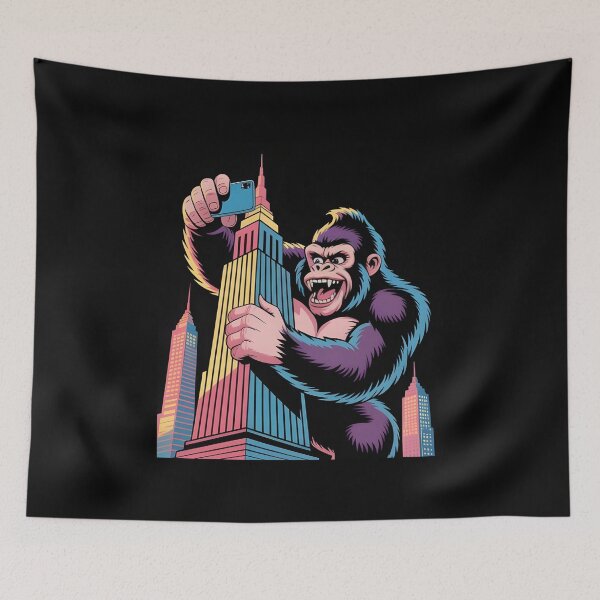 Item preview, King Kong Selfie Skyscraper Design Funny Urban New York Monster designed and sold by w1ckerman.