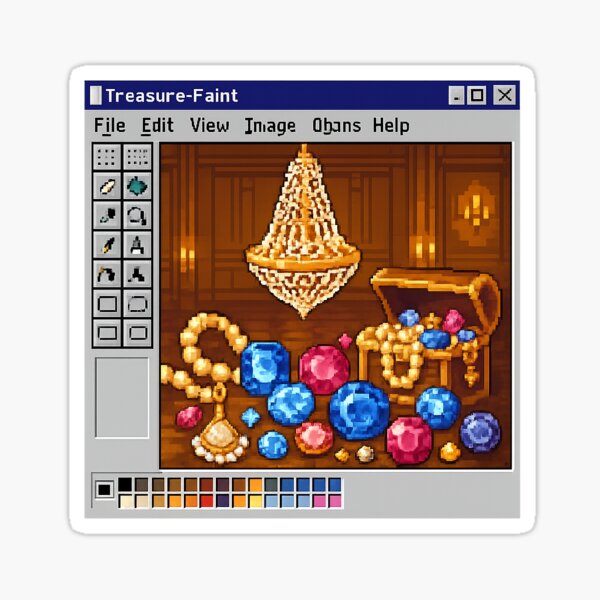Item preview, Treasures and Royalty - Microsoft Paint Pixel art designed and sold by peachesnglow.