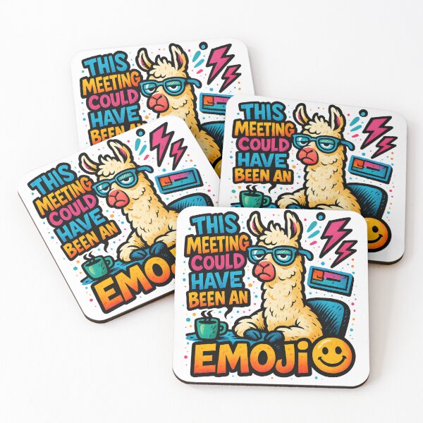 Item preview, This meeting could have been an emoji Llama office humor design designed and sold by FoxyJags.